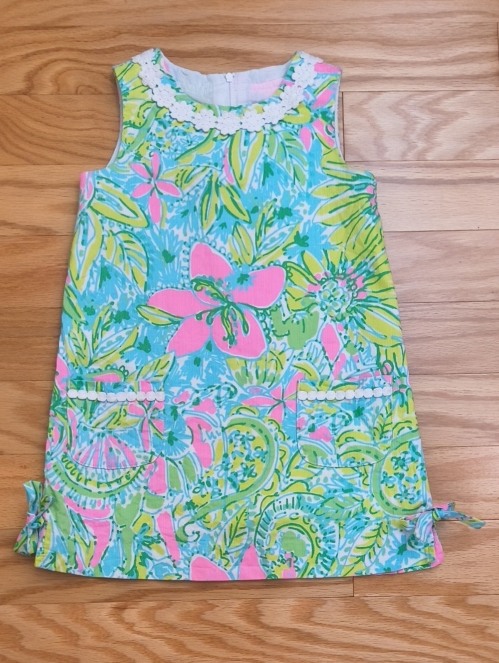Lilly Pulitzer Girls Little Lilly  Sleeveless Classic Shift Dress Size 5 EUC